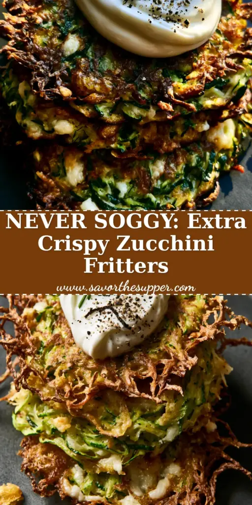Zucchini Fritters Recipe: The Ultimate Guide to Crispy, Golden, and Lacy Perfection 4 A stack of three crispy zucchini fritters with golden lacy edges on a charcoal plate topped with Greek yogurt. (Zucchini fritters recipe)